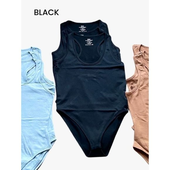 (NWT) Racerback Tank Bodysuit - Black - Picture 2 of 7